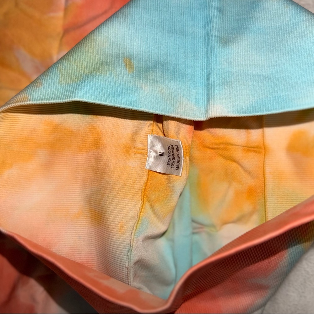 Pastel Pchee Bum Tie Dye Workout/Bike Shorts - Picture 4 of 4